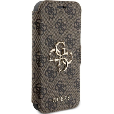 Originalus Guess dėklas 4G Metal LogoiPhone 15 Pro - Rudas 3