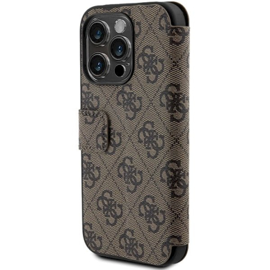 Originalus Guess dėklas 4G Metal LogoiPhone 15 Pro - Rudas 5