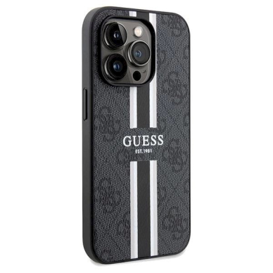 Originalus Guess dėklas 4G Printed Stripes MagSafeiPhone 15 Pro - Juodas 3