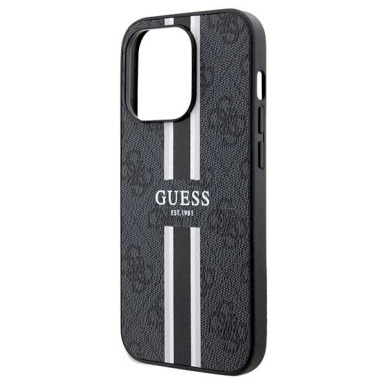 Originalus Guess dėklas 4G Printed Stripes MagSafeiPhone 15 Pro - Juodas 5