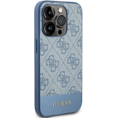 Originalus Guess dėklas 4G Stripe CollectioniPhone 15 Pro - Mėlynas 3