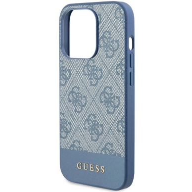 Originalus Guess dėklas 4G Stripe CollectioniPhone 15 Pro - Mėlynas 5