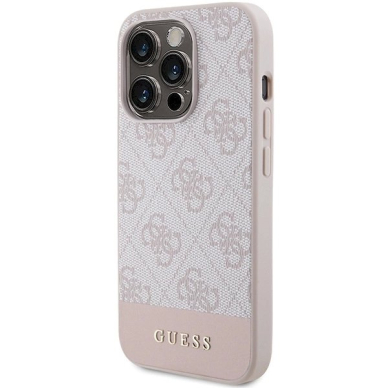 Originalus Guess dėklas 4G Stripe CollectioniPhone 15 Pro - Rožinis 1