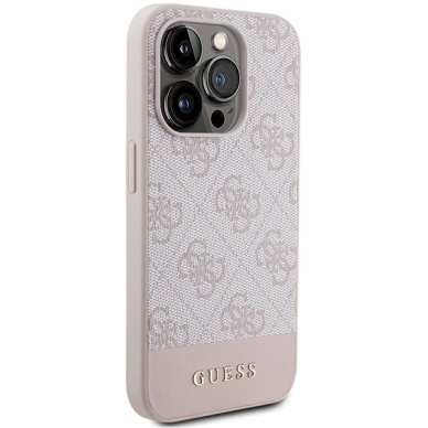 Originalus Guess dėklas 4G Stripe CollectioniPhone 15 Pro - Rožinis 3