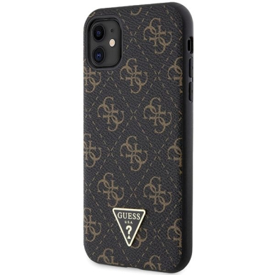 Originalus Guess dėklas 4G Triangle Metal LogoiPhone 11 / XR - Juodas 1