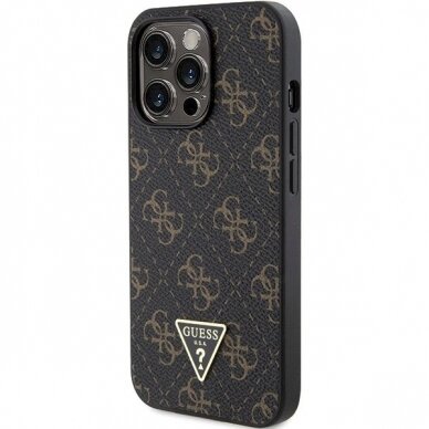 Originalus Guess dėklas 4G Triangle Metal LogoiPhone 13 Pro Max - Juodas 1