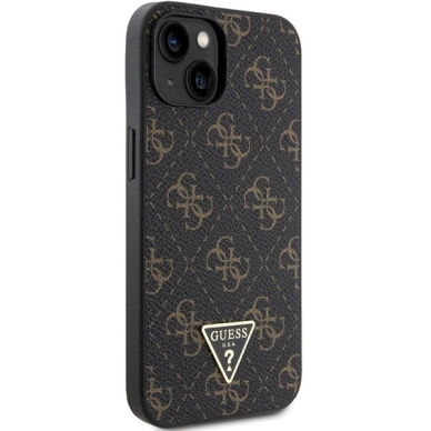 Originalus Guess dėklas 4G Triangle Metal LogoiPhone 15 Plus / 14 Plus - Juodas 3