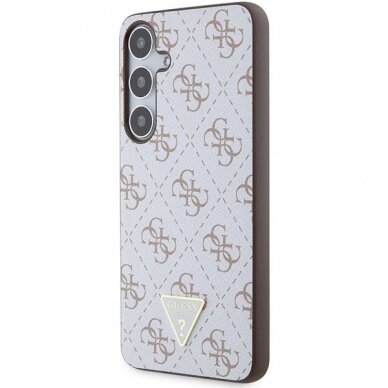 Originalus Guess dėklas 4G TriangleSamsung Galaxy S24+ - Baltas 1