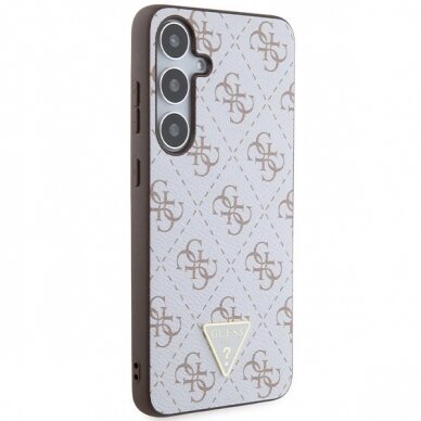 Originalus Guess dėklas 4G TriangleSamsung Galaxy S24+ - Baltas 3