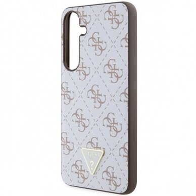 Originalus Guess dėklas 4G TriangleSamsung Galaxy S24+ - Baltas 5