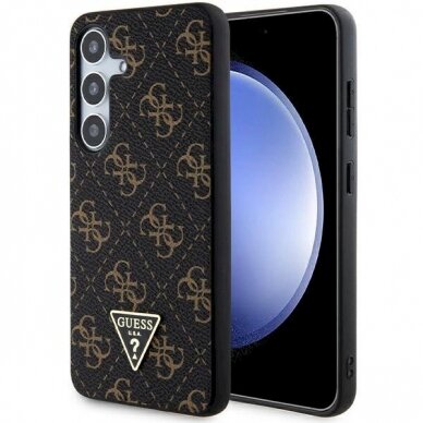 Originalus Guess dėklas 4G TriangleSamsung Galaxy S24 - Juodas