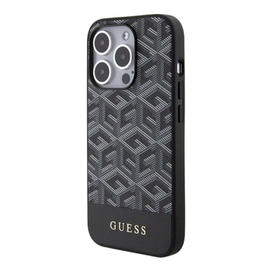 Originalus Guess dėklas GCube Stripes MagSafeiPhone 15 Pro Max - Juodas 1