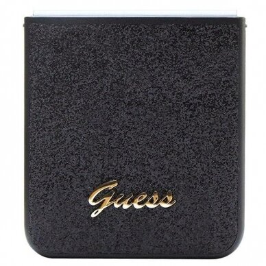 Originalus Guess dėklas Glitter Script case for Samsung Galaxy Z Flip 5 - Juodas 4