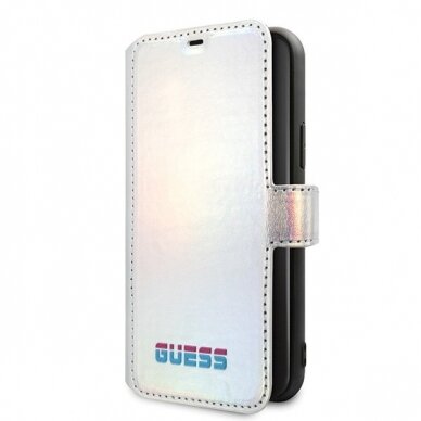 Originalus Guess Dėklas Guflbkn58Bld Iphone 11 Pro Sidabrinis Book Iridescent