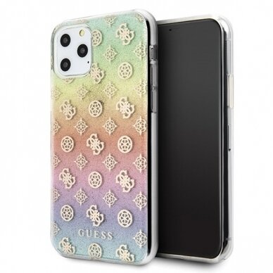 Originalus Guess Dėklas Guhcn58Peoml Iphone 11 Pro Multicolor Nugarėlė Iridescent 4G Peony