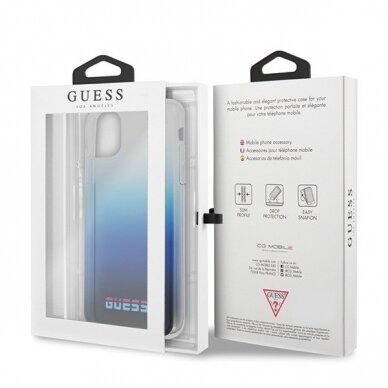 Originalus Guess Dėklas Guhcn65Dgcna Iphone 11 Pro Max Gradient Mėlynas Hard Case California UGLX912 6