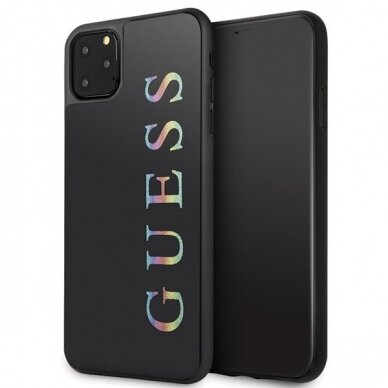 Originalus Guess Dėklas Guhcn65Lgmlbk Iphone 11 Pro Max Juodas Nugarėlė Glitter Logo