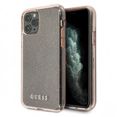 Originalus Guess Dėklas Guhcn65Pcglpi Iphone 11 Pro Max Rožinis Hard Case Glitter