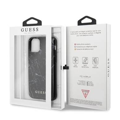 Originalus Guess Dėklas Guhcn65Pcumabk Iphone 11 Pro Max Juodas Marble 6