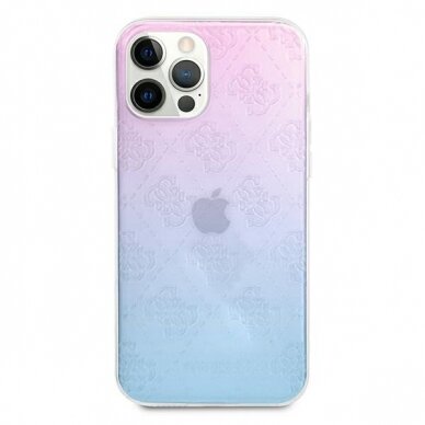 Originalus Guess dėklas Guhcp12L3D4Ggbp Iphone 12 Pro Max mėlynas-rožinis 4G 3D Pattern kolekcija UGLX912 2