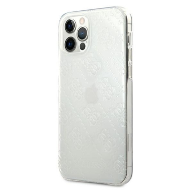 ORIGINALUS GUESS DĖKLAS Guhcp12M3D4Gtr Iphone 12/12 Pro 6,1" Skaidrus 3D Pattern Collection 1