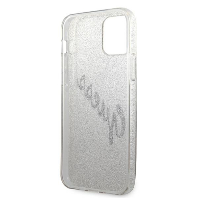 Originalus Guess dėklas GUHCP12MPCUGLSGO iPhone 12/12 Pro auksinis Glitter Gradient Script 6