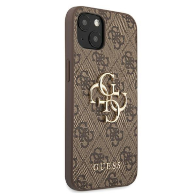 Originalus Guess dėklas GUHCP13M4GMGBR iPhone 13 6,1" Rudas 4G Big Metal Logo 3