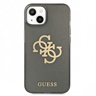 Originalus Guess dėklas GUHCP13SPCUGL4GBK iPhone 13 mini 5,4" Juodas Glitter 4G Big Logo 2