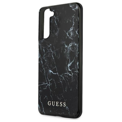 Originalus Guess dėklas GUHCS21MPCUMABK S21+ G996 Juodas Marble 3