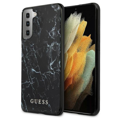 Originalus Guess dėklas GUHCS21MPCUMABK S21+ G996 Juodas Marble