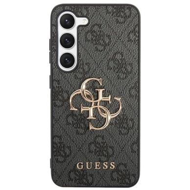 Originalus Guess dėklas GUHCS23FE4GMGGR S23 FE S711 Pilkas/Pilkas hardcase 4G Big Metal Logo 2