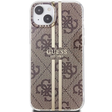 Originalus Guess dėklas IML 4G Auksinis StripeiPhone 15 / 14 / 13 - Rudas 2