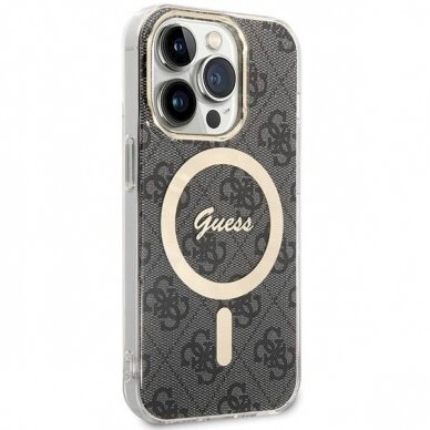 Originalus Guess dėklas IML 4G MagSafe case for iPhone 15 Pro - Juodas 2