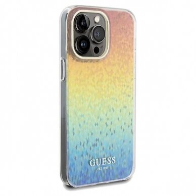 Originalus Guess dėklas IML Faceted Mirror Disco IridescentiPhone 13 Pro / 13 - Įvariaspalvis 3