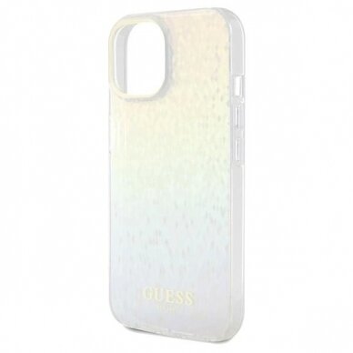 Originalus Guess dėklas IML Faceted Mirror Disco IridescentiPhone 14 / 15 / 13 - Įvariaspalvis 5