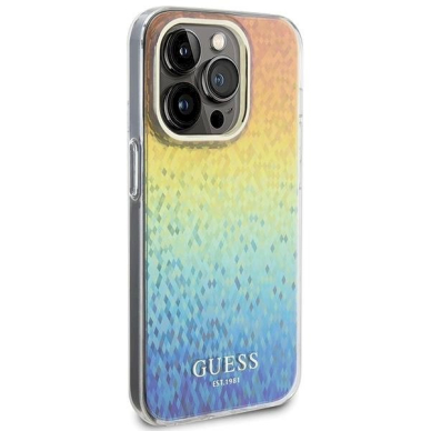 Originalus Guess dėklas IML Faceted Mirror Disco IridescentiPhone 14 Pro - Įvariaspalvis 3