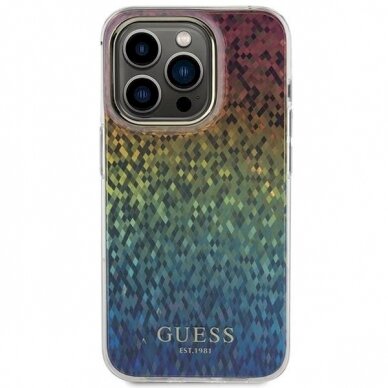 Originalus Guess dėklas IML Faceted Mirror Disco IridescentiPhone 14 Pro Max - Įvariaspalvis 2