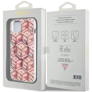 Originalus Guess dėklas IML GCube MagSafeiPhone 15 Plus / 14 Plus - Rožinis 7