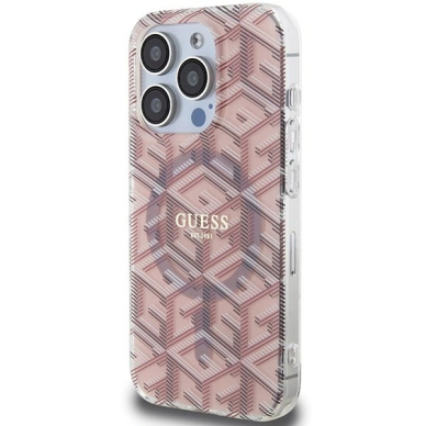 Originalus Guess dėklas IML GCube MagSafeiPhone 15 Pro - Rožinis 1