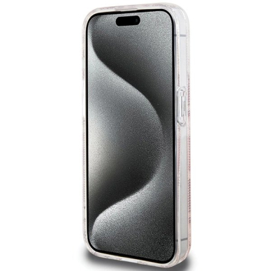 Originalus Guess dėklas IML GCube MagSafeiPhone 15 Pro - Rožinis 4