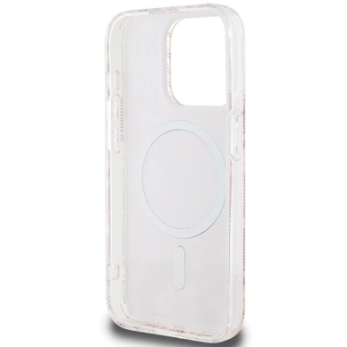 Originalus Guess dėklas IML GCube MagSafeiPhone 15 Pro - Rožinis 6