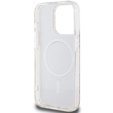 Originalus Guess dėklas IML GCube MagSafeiPhone 15 Pro - Rudas 6