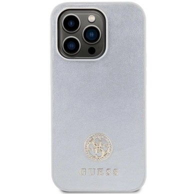 Originalus Guess dėklas Strass Metal LogoiPhone 15 Pro - silver 2