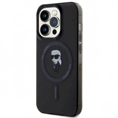 Originalus Karl Lagerfeld Dėklas IML Ikonik MagSafeiPhone 14 Pro Max - Juodas 1