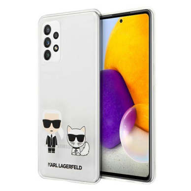 Samsung Galaxy A72 Originalus Karl Lagerfeld dėklas KLHCA72CKTR A72 A725 Permatomas Karl Choupette