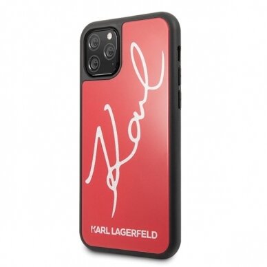 Originalus Karl Lagerfeld Dėklas Klhcn58Dlksre Iphone 11 Pro Raudonas Hard Case Signature Glitter 1