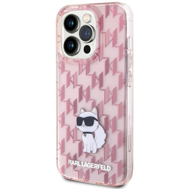 Originalus Karl Lagerfeld Dėklas Monogram ChoupetteiPhone 15 Pro Max - Rožinis 1