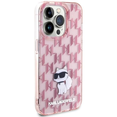 Originalus Karl Lagerfeld Dėklas Monogram ChoupetteiPhone 15 Pro Max - Rožinis 3