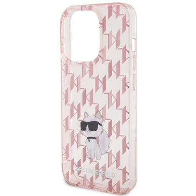 Originalus Karl Lagerfeld Dėklas Monogram ChoupetteiPhone 15 Pro Max - Rožinis 5