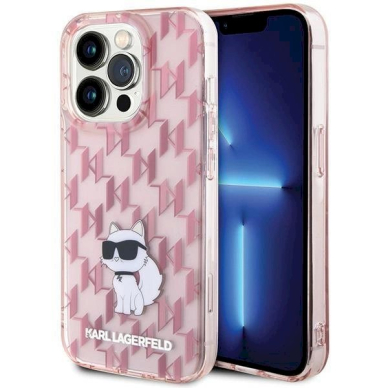 Originalus Karl Lagerfeld Dėklas Monogram ChoupetteiPhone 15 Pro Max - Rožinis